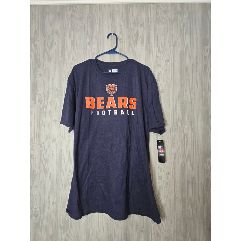 NFL Team Apparel Chicago Bears T-Shirt Mens 2XL Graphic Navy Blue Football NWT